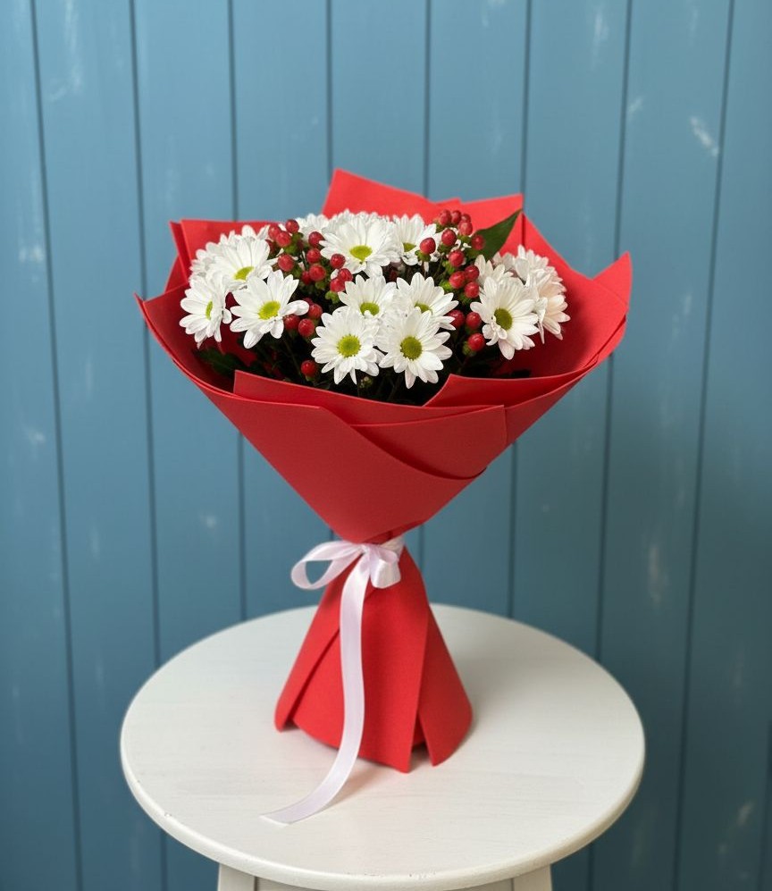 Букет цветов из: Хризантемы в Марёво