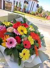 Букет цветов из:  Герберы #REPLACE_PRED# Марёво