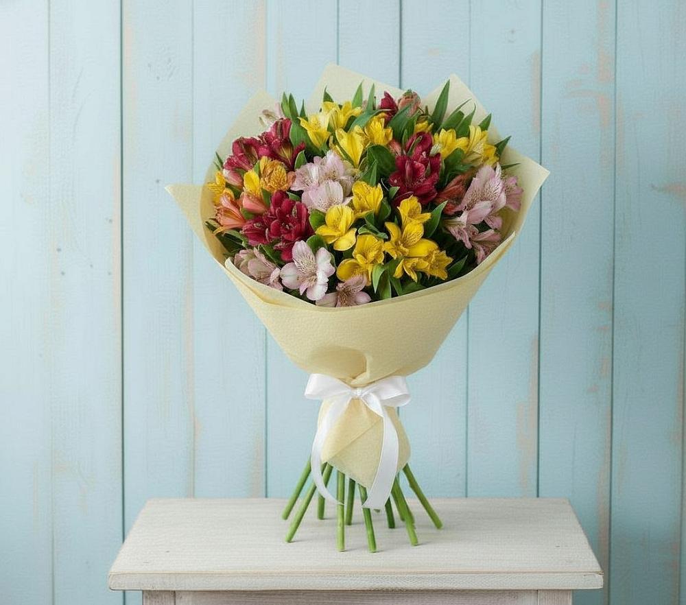 Букет цветов из: Альстромерии в Марёво