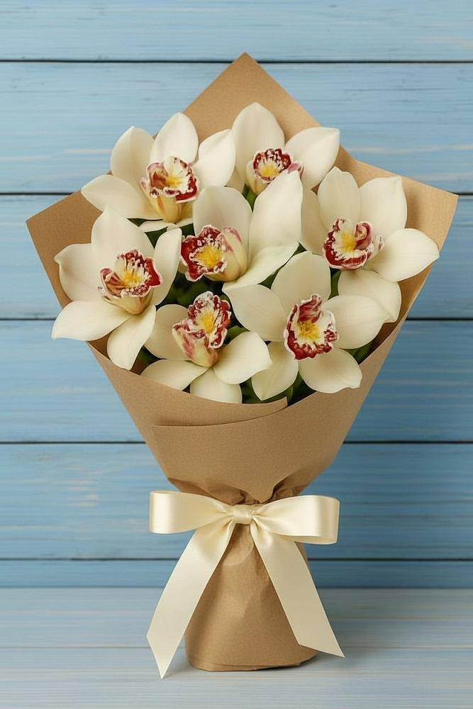 Букет цветов из: Орхидеи и Розы в Марёво