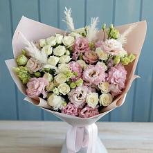 Букет цветов из:  Альстромерии и Розы в Марёво